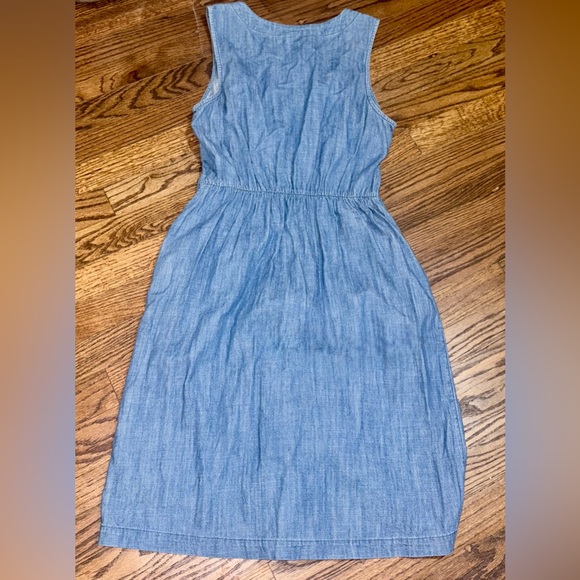 Old Navy Blue Button Down Denim Midi Dress - Picture 3 of 4